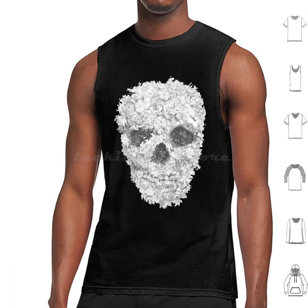 Men Shoes Essentials - Skull Floral Essential T Tank Tops