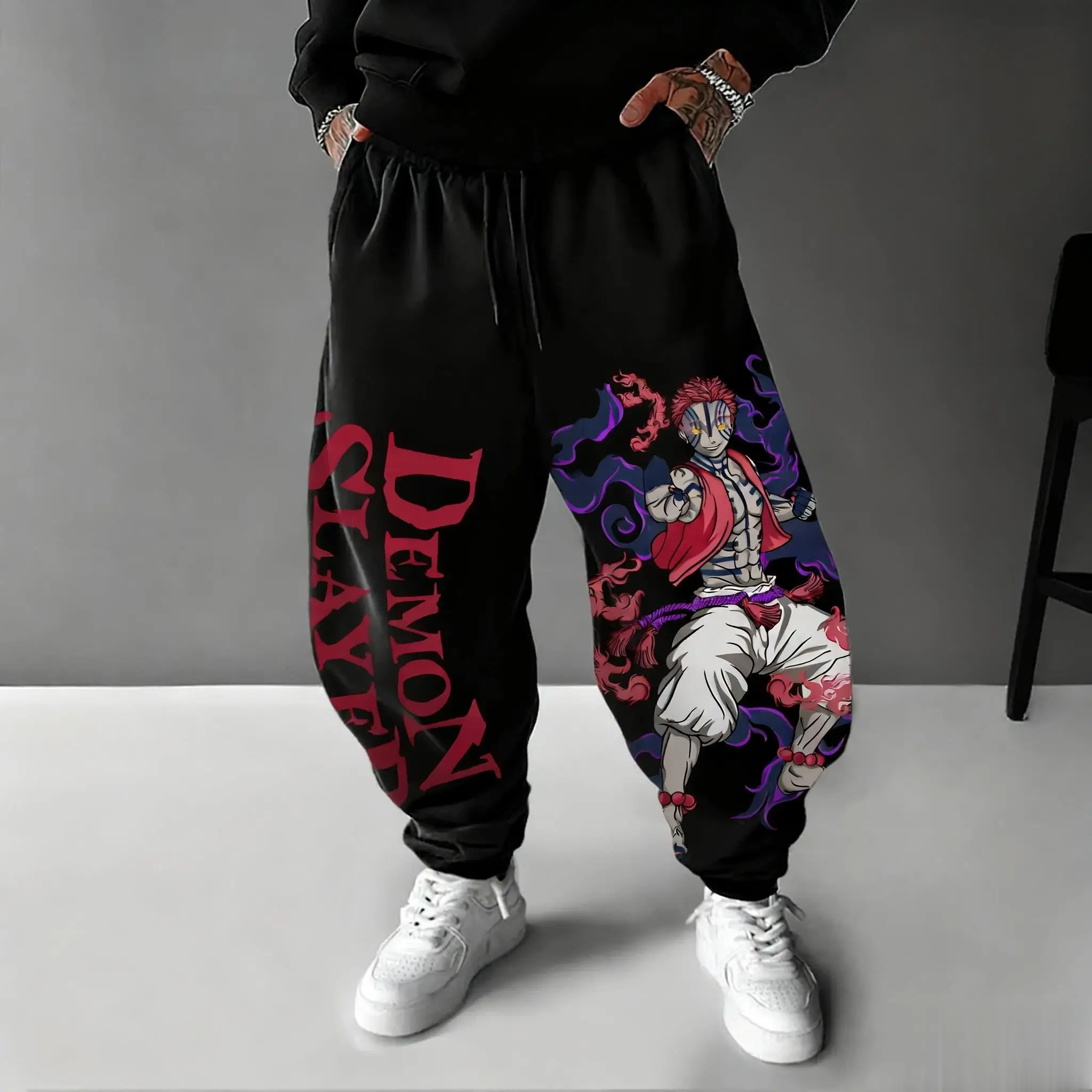 Men Shoes Japan - 2026 Demon Slayer Akaza Anime Pants