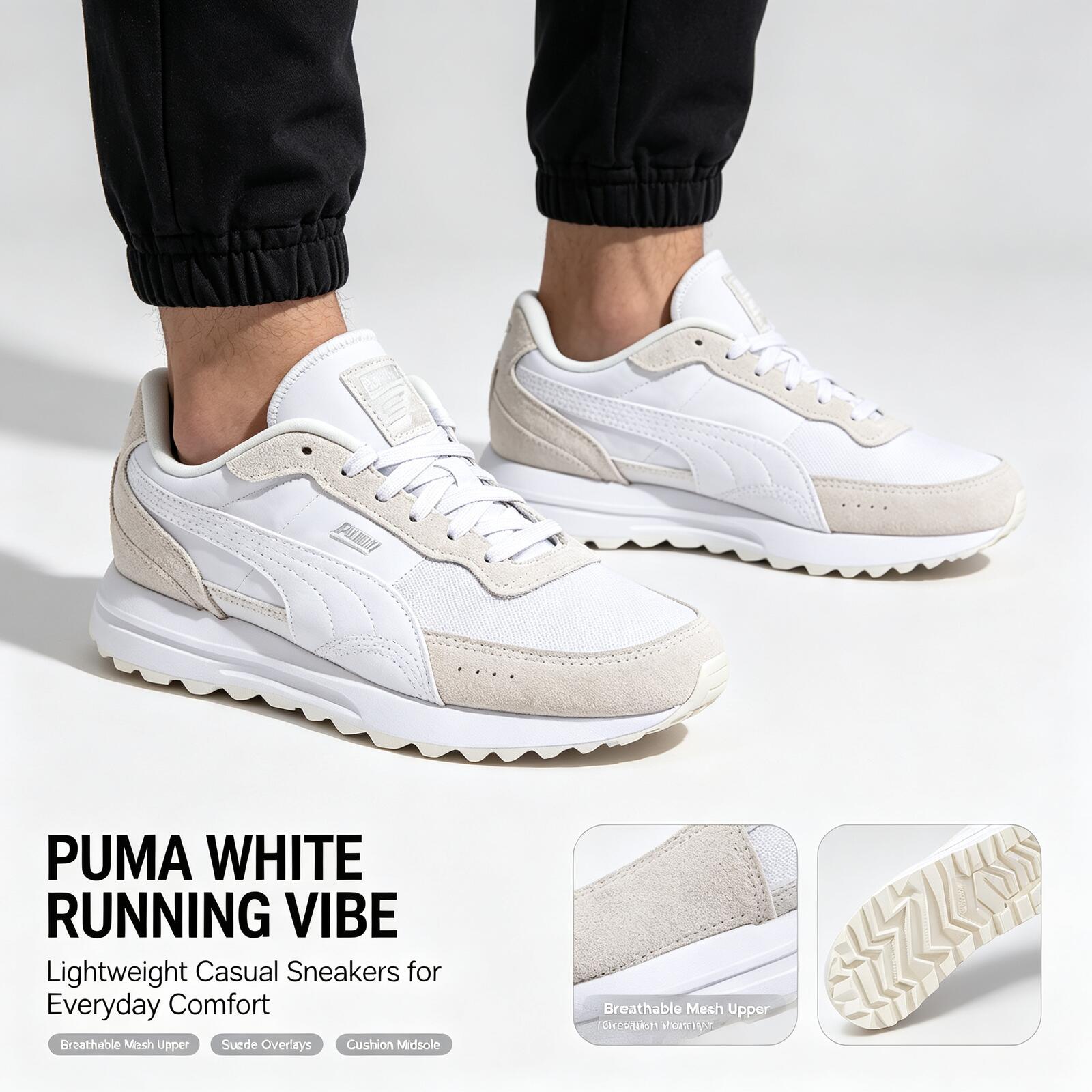 Men Shoes Jordan - New Hot Puma White Lightweight Running