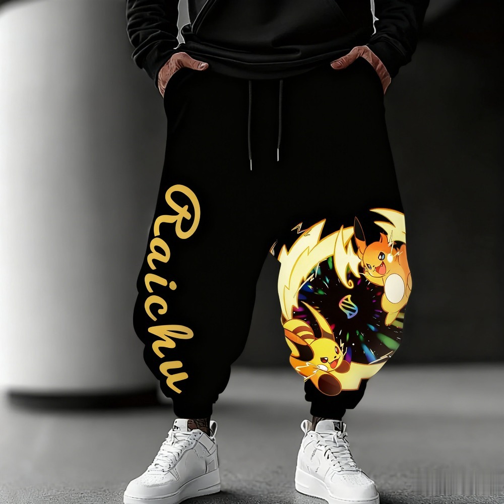 Men Shoes Japan - Pokémon Series Fleece Thermal Trousers Autumn