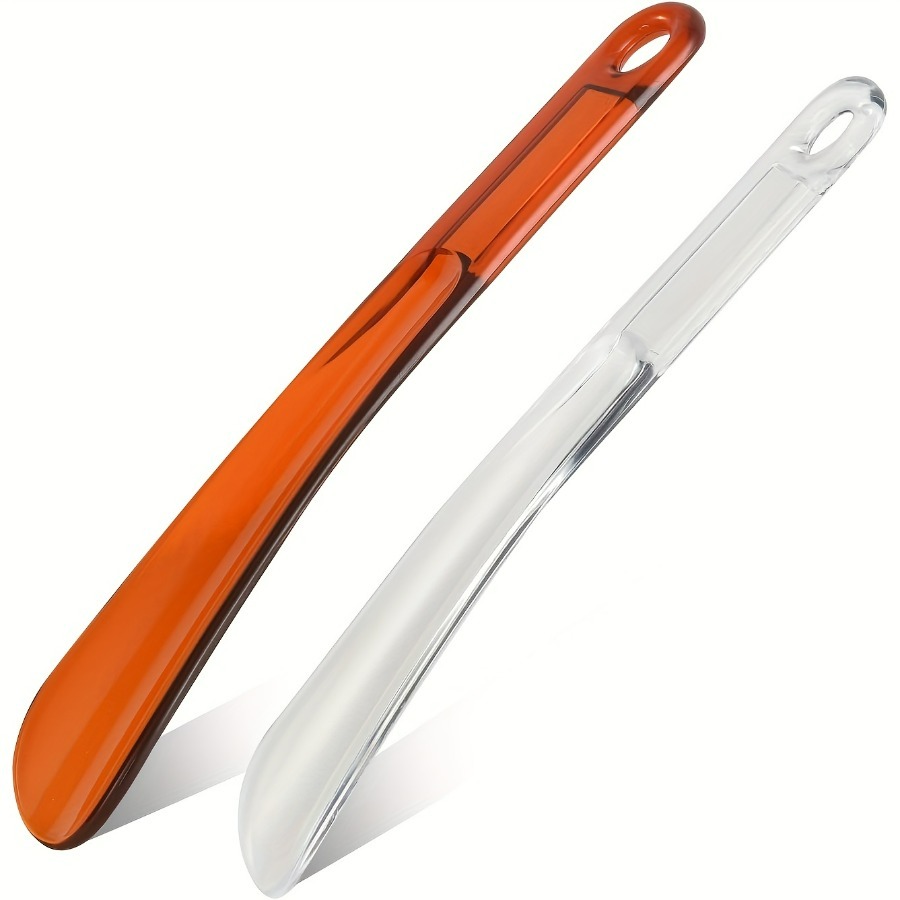 Men Shoes Essentials - 2-Pack Plastic Shoe Horn, Lightweight &