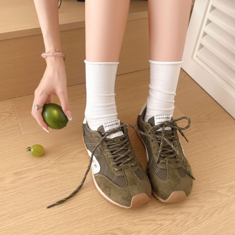 Casual Sneaker Low - Retro Color Block Sneakers Women Soft