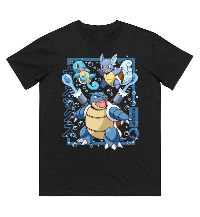 Men Shoes Japan - Pokémon Squirtle Evolution Printed Pure Cotton