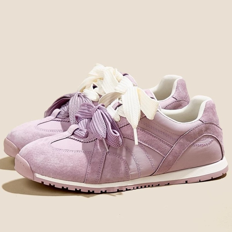 Casual Sneaker Low - Purple Genuine Leather Casual Women's Shoes