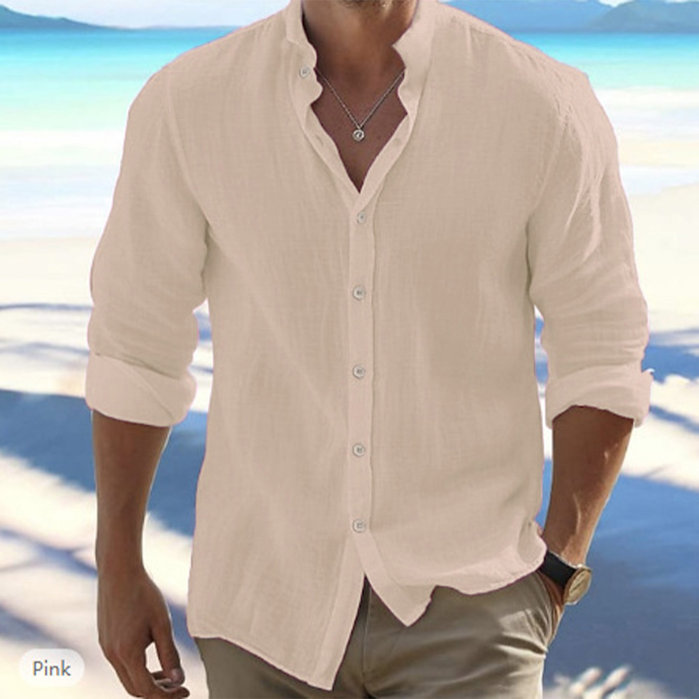 Men Shoes Zara - Cotton Linen Hot Sale Men's Long-Sleeved
