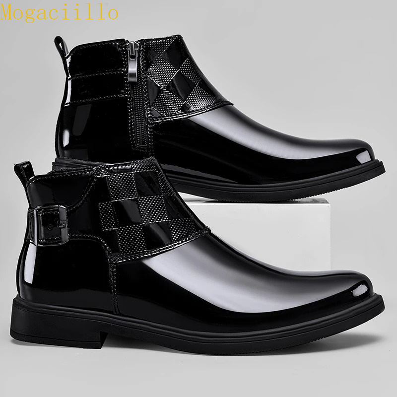 Men'S Shoes Quality Brands - Brand Men's Black Gloss Patent Leather