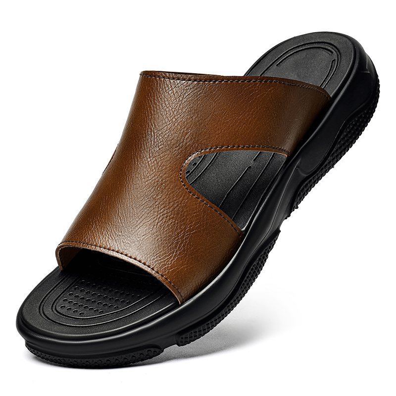 Men's Leather Slide Sandals No - Men'S Shoes Qn 评论和价格