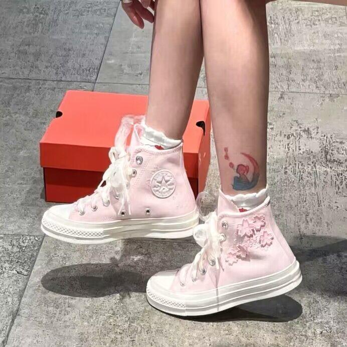 Womens Embroidery Canvas Sneak - Casual Sneaker Low 评论和价格