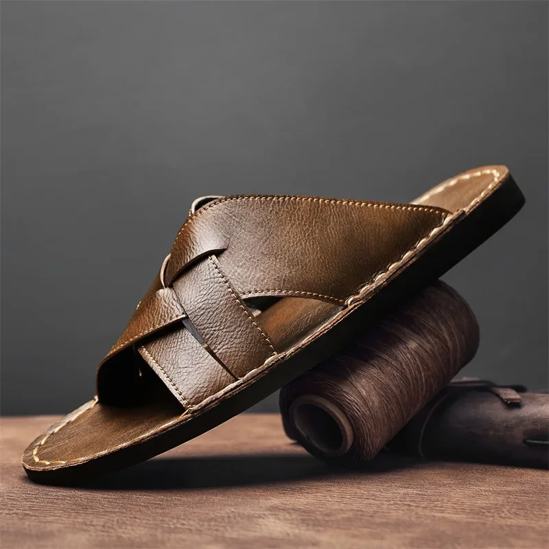 Genuine Leather Men Casual San - Men'S Shoes Qn 评论和价格