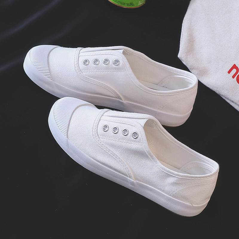 New Women's White Canvas Shoes - Casual Sneaker Low 评论和价格