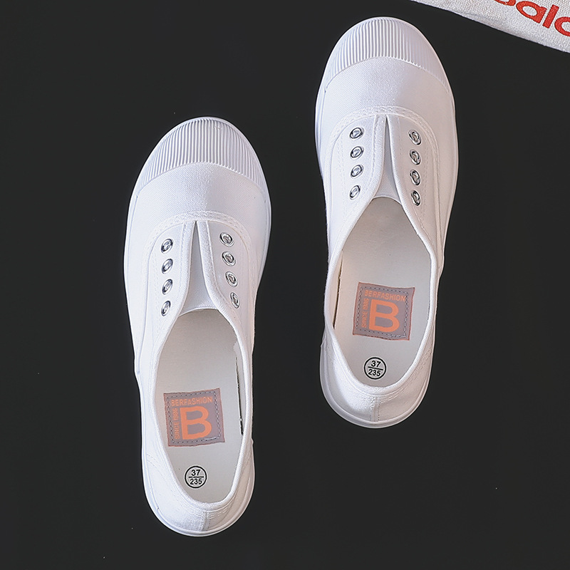 New Women's White Canvas Shoes - Casual Sneaker Low 评论和价格